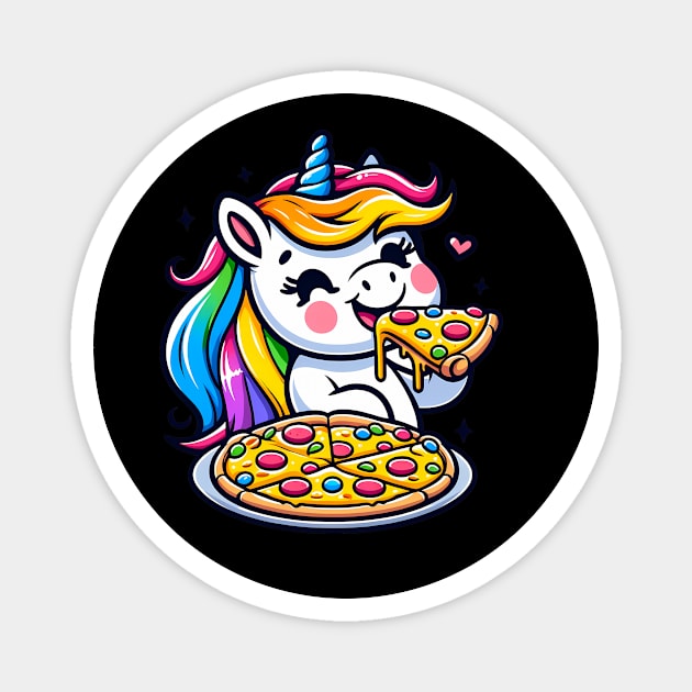 Pizza Unicorn Lover, Love Eating Pizza Magnet by logiamerch